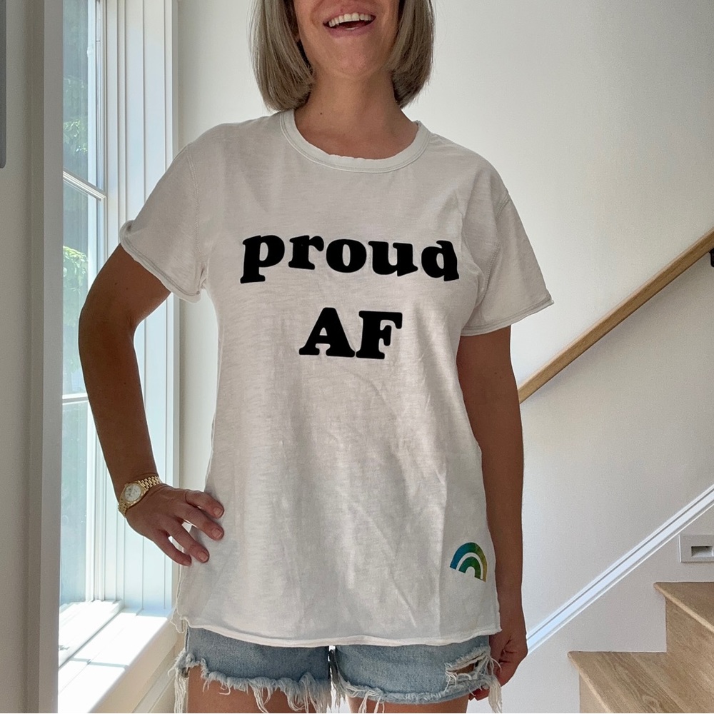 NWT “Proud AF” shirt🌈Unsweetened New York PRIDE collab unisex medium